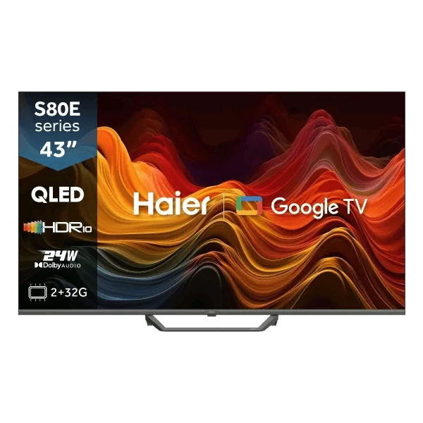 Haier 43" QLED 4K Google TV - H43S80EUX