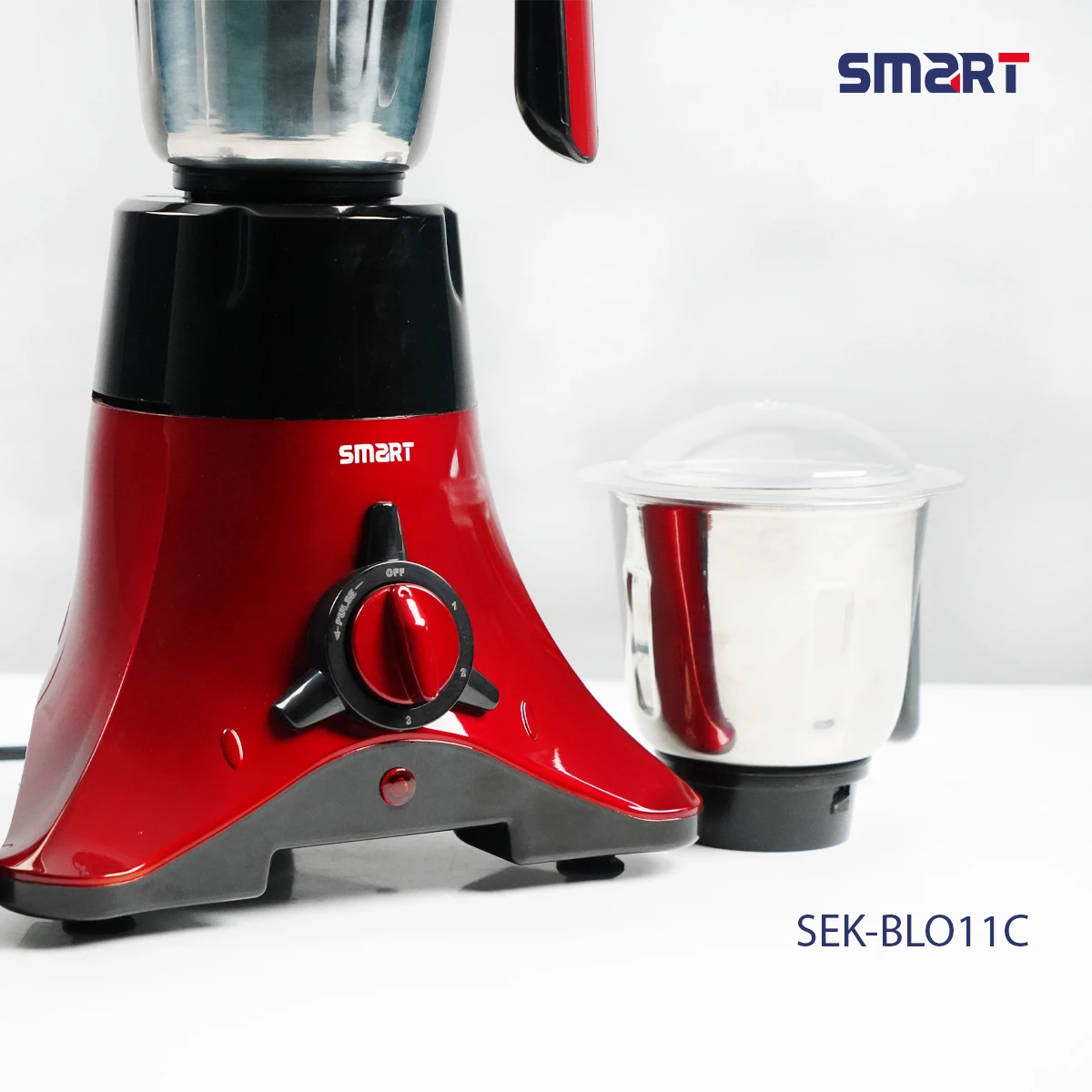 SMART SEK-BL011C 3-in-1 Mixer/Grinder: 700W, Stainless Steel Blender, Multiple Jars - Powerful, Efficient, Easy to Clean